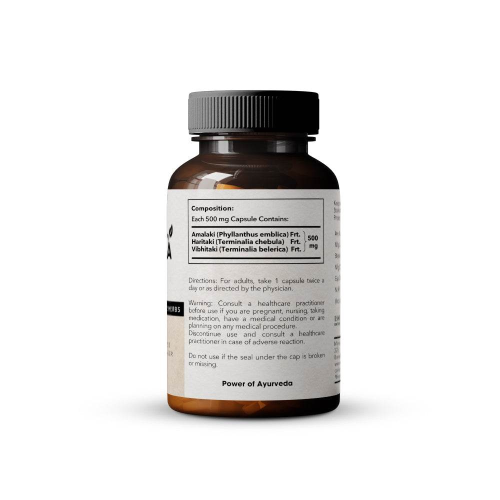 Nutravel Triphala Capsules (500 mg) | Supports Digestive Health & Wellness | 60 Capsules - Pack of 1 - Nutravel