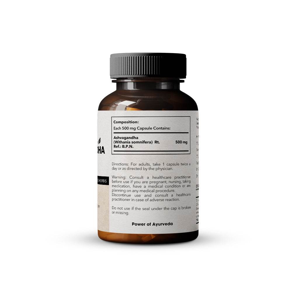 Nutravel Ashwagandha Capsules (500 mg) | Supports Overall Wellness & Vitality | 60 Capsules - Pack of 1 - Nutravel