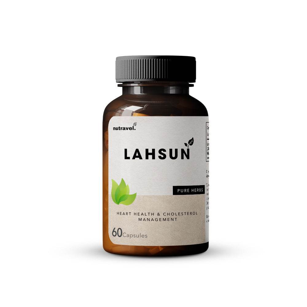 Nutravel Lahsun Capsules (500 mg), Heart Health & Cholesterol Management, 60 Capsules - Nutravel