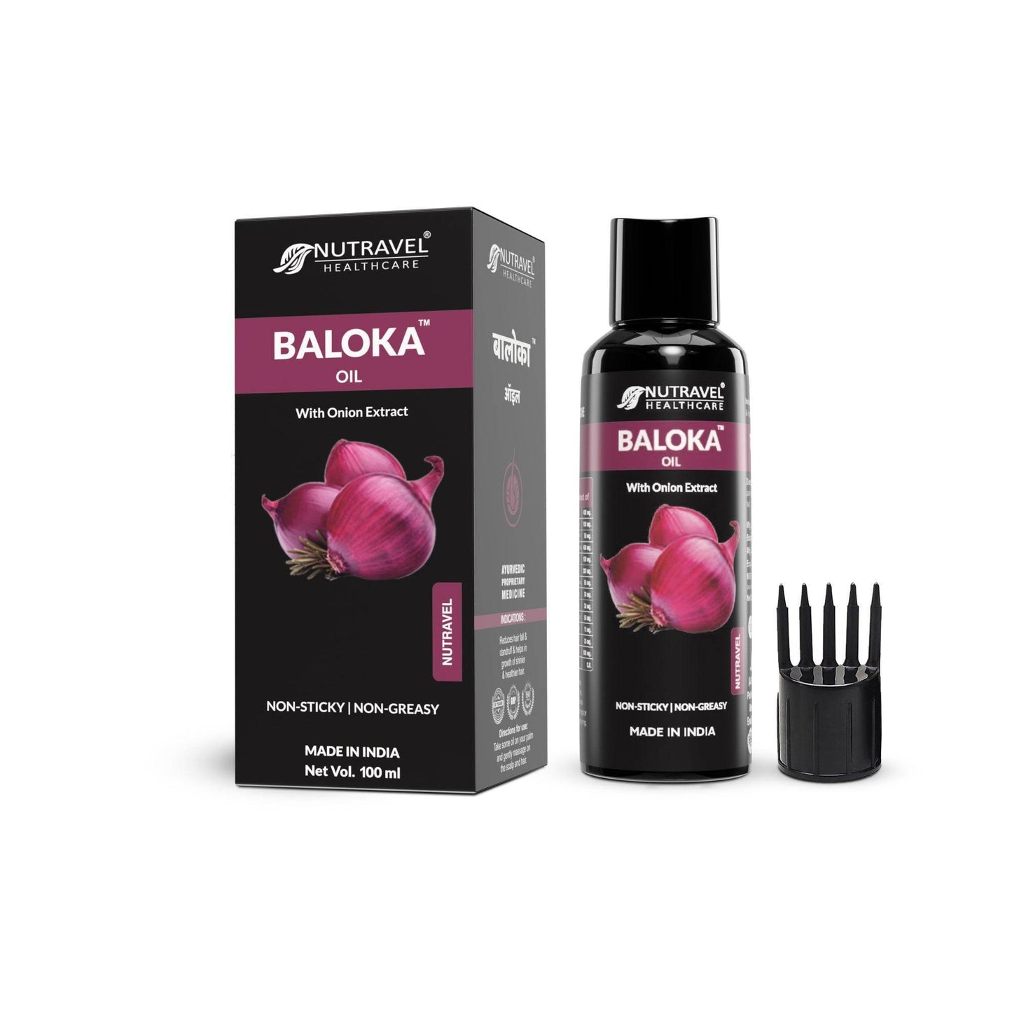 Baloka Onion Hair Oil – Boost Hair Growth & Reduce Hair Fall | 100ml - Nutravel
