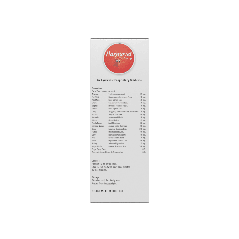Hazovel Syrup – Ayurvedic Digestive Tonic for Healthy Digestion - Nutravel