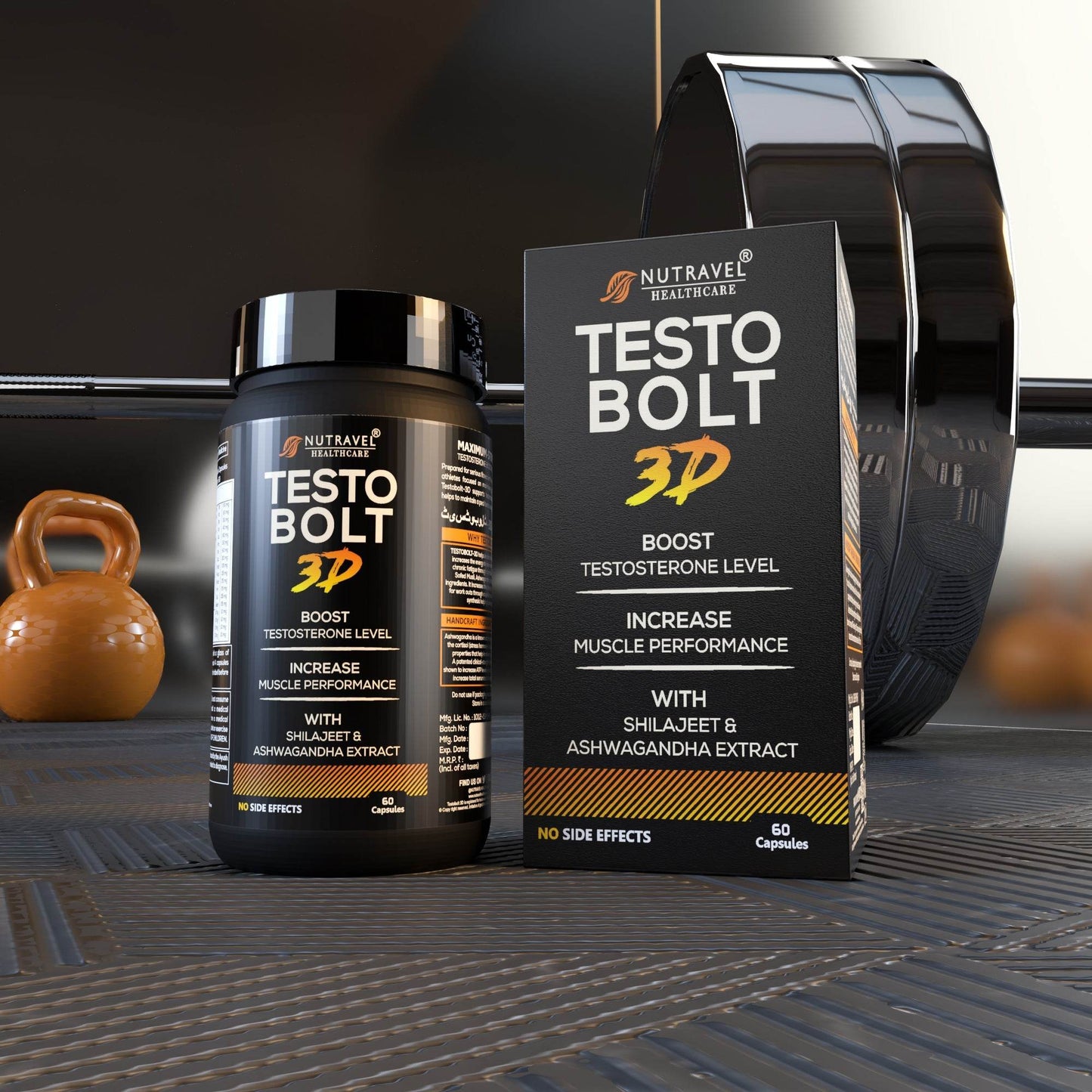 Testobolt 3D Capsule – Natural Immunity Booster for Strength & Stamina - Nutravel