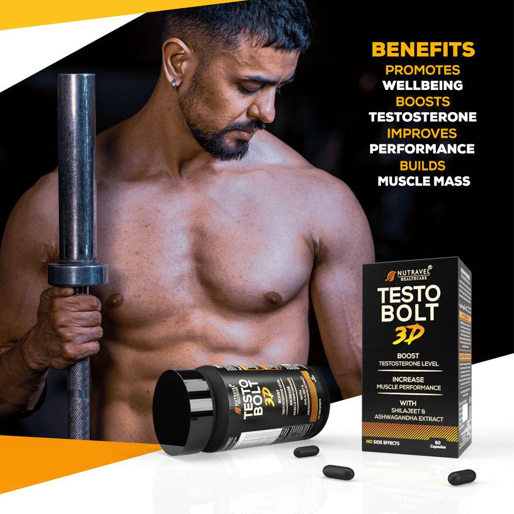 Testobolt 3D Capsule – Natural Immunity Booster for Strength & Stamina - Nutravel