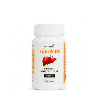 Luvliv-DS 30-capsule liver wellness jar on a white background
