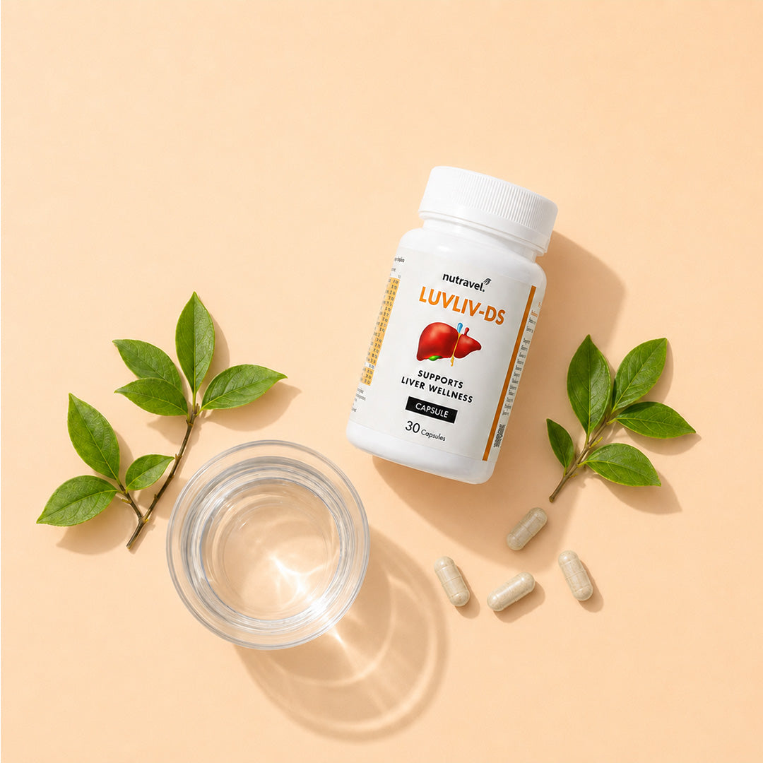 Luvliv-DS Ayurvedic liver health capsules, bottle