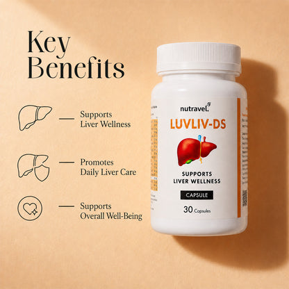 Luvliv-DS liver capsules key benefits: liver wellness, daily liver care, overall well-being