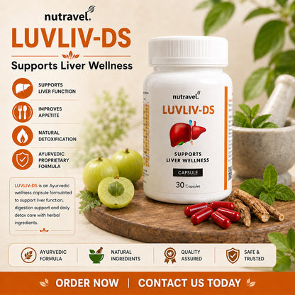 Luvliv-DS liver capsules with key benefits, amla and herbs
