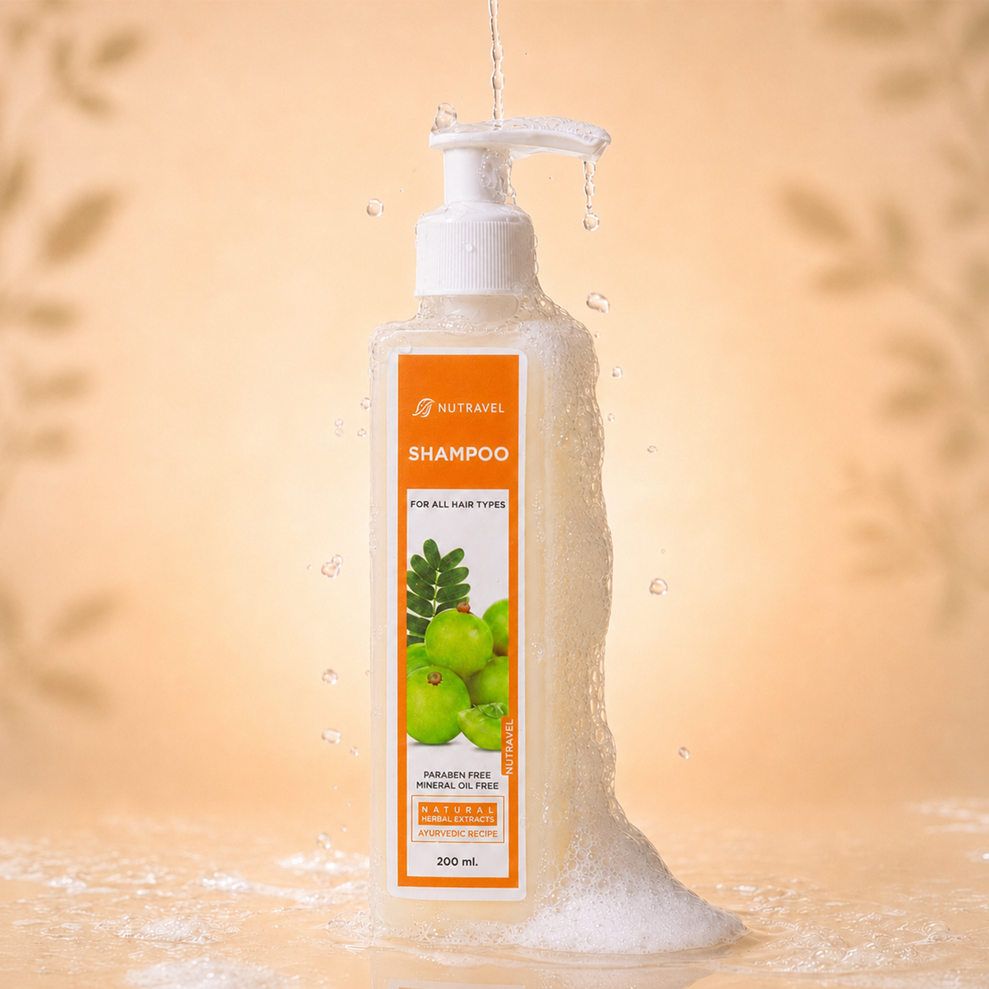 Nutravel Herbal Shampoo for Strong & Healthy Hair | Sulfate-Free & Natural Formula
