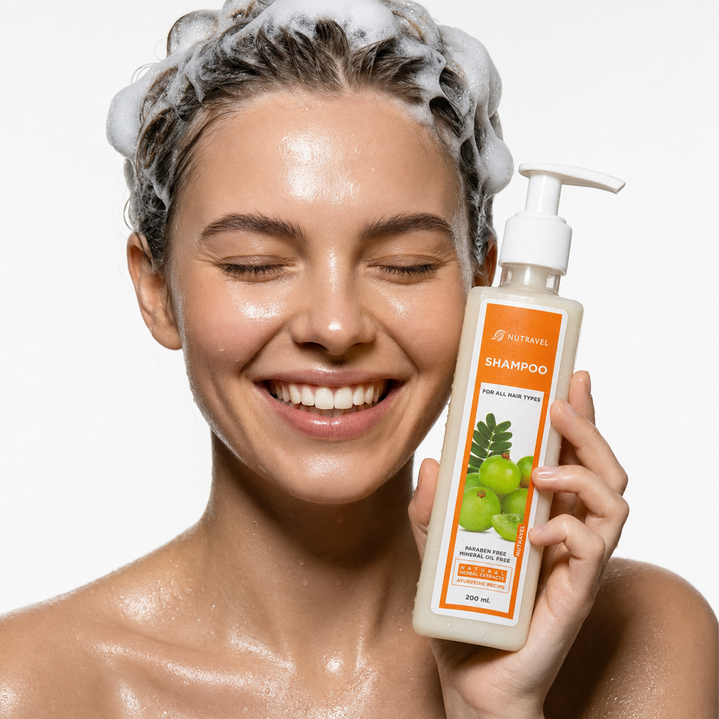 Nutravel Herbal Shampoo for Strong & Healthy Hair | Sulfate-Free & Natural Formula
