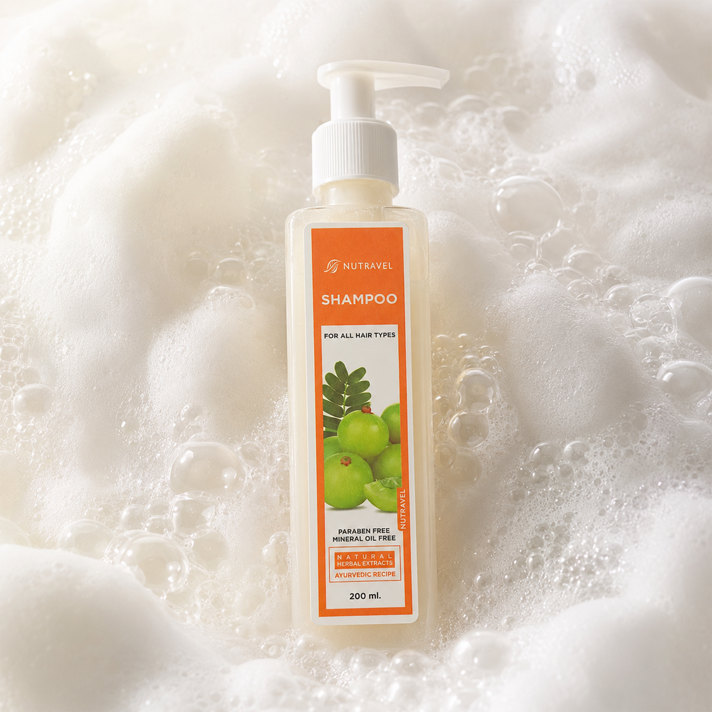 Nutravel Herbal Shampoo for Strong & Healthy Hair | Sulfate-Free & Natural Formula