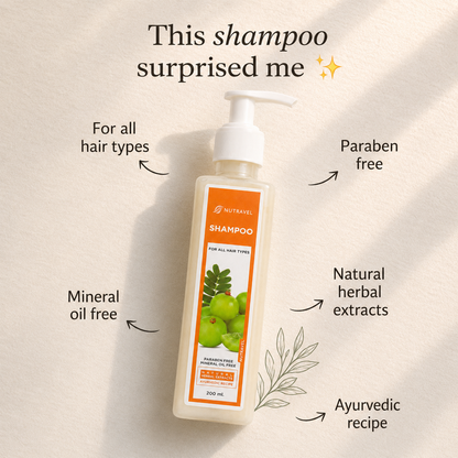 Nutravel Herbal Shampoo for Strong & Healthy Hair | Sulfate-Free & Natural Formula