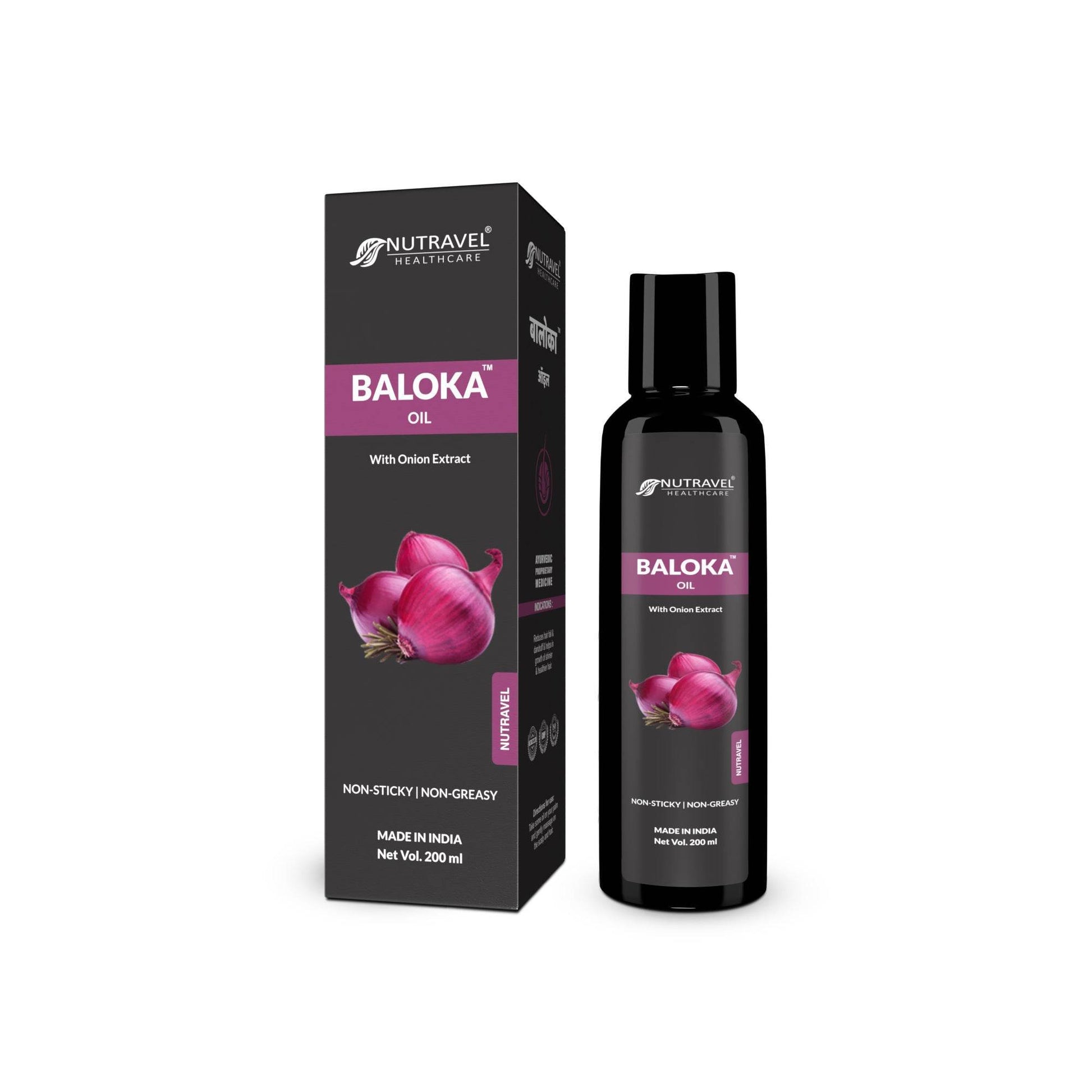 Baloka Onion Hair Oil – Boost Hair Growth & Reduce Hair Fall | 100ml - Nutravel
