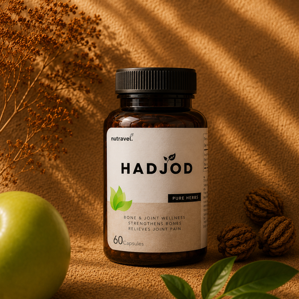 Nutravel Hadjod 60-capsule jar for bone and joint health
