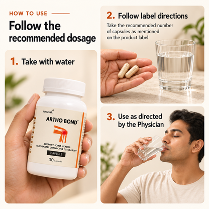How to take Artho Bond capsules: with water, follow the label, use as directed by a physician