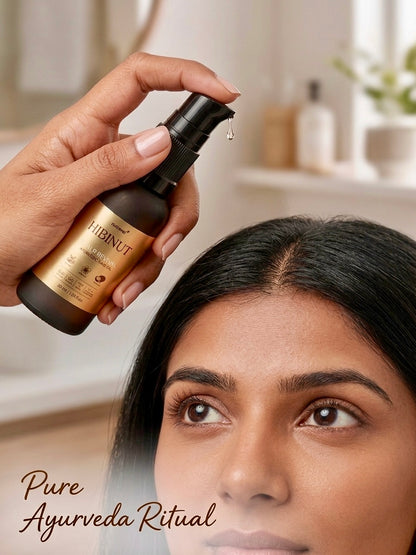 Hibinut Ayurvedic Hair Oil for Hair Fall & Growth – Hibiscus, Bhringraj, Coconut – 30ml