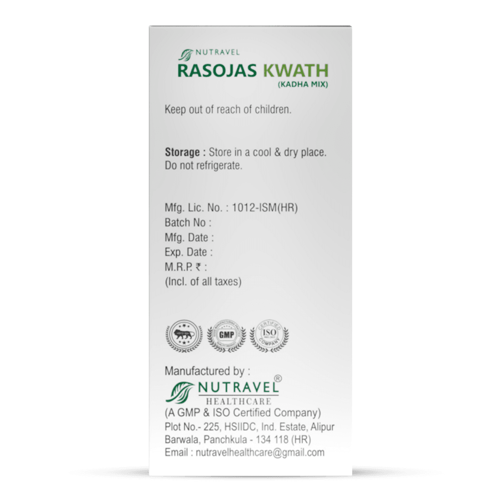 Rasojas Kwath Kadha | Ayurvedic Herbal Immunity Booster - Nutravel