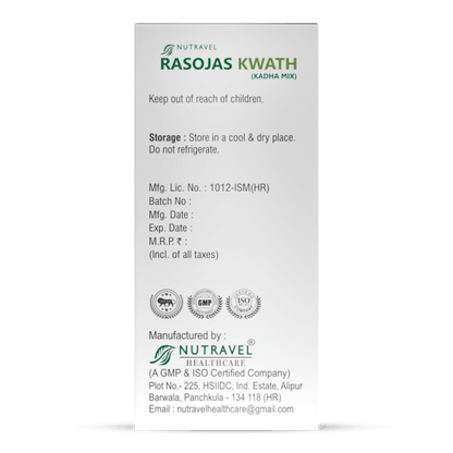 Rasojas Kwath Kadha | Ayurvedic Herbal Immunity Booster - Nutravel