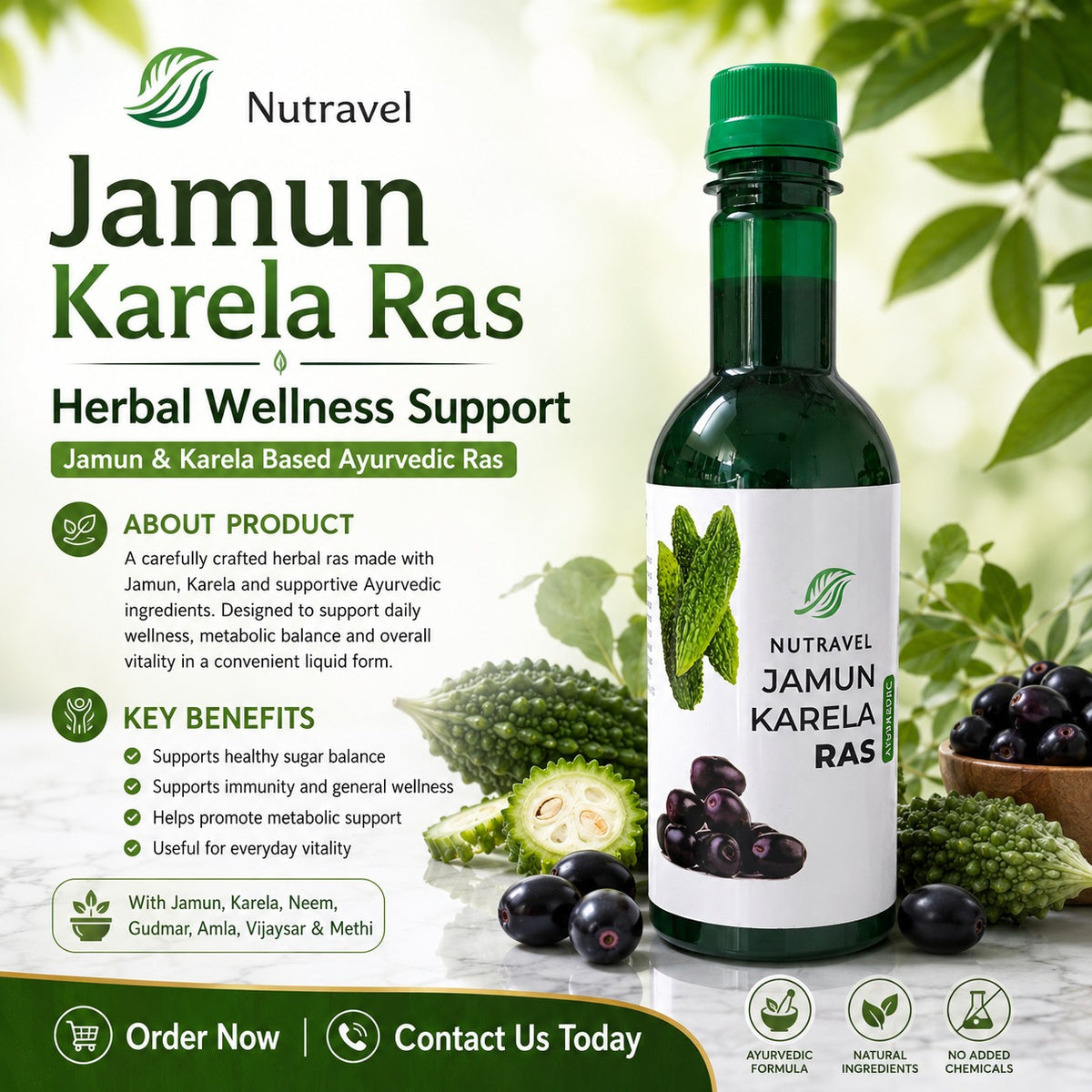 Jamun Karela Ras herbal juice with jamun, karela and key benefits for healthy sugar balance