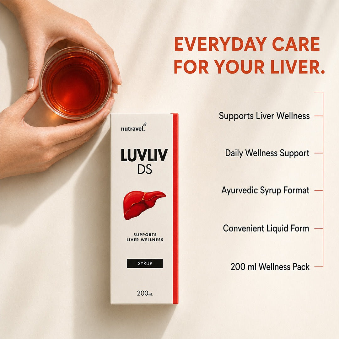 Luvliv DS syrup 200 ml box: everyday liver care, Ayurvedic syrup